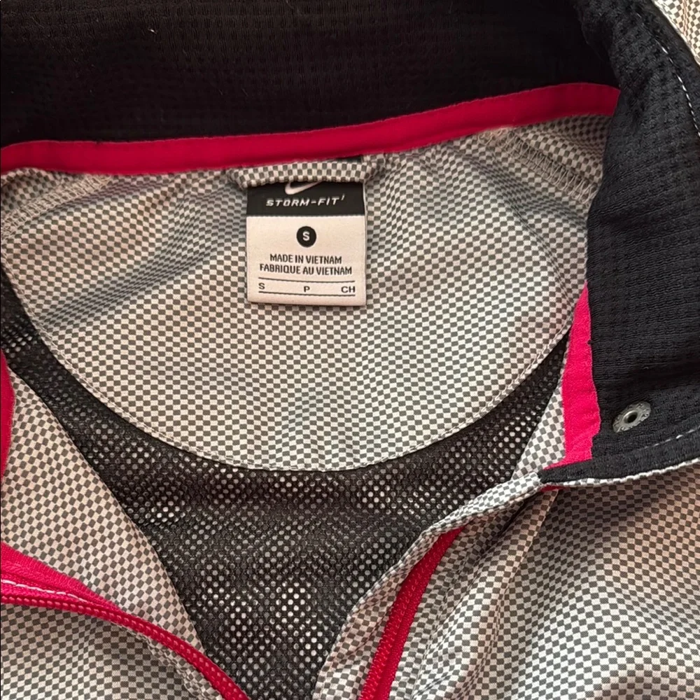 Nike Gray Hooded Jacket with Pink Accents